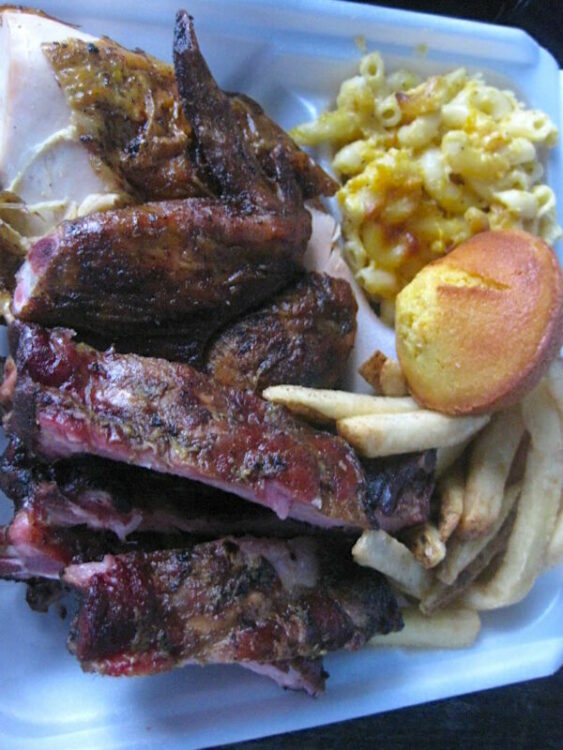 Chicken & Ribs from Tom Jenkins’ Bar-B-Q in Ft. Lauderdale, Florida