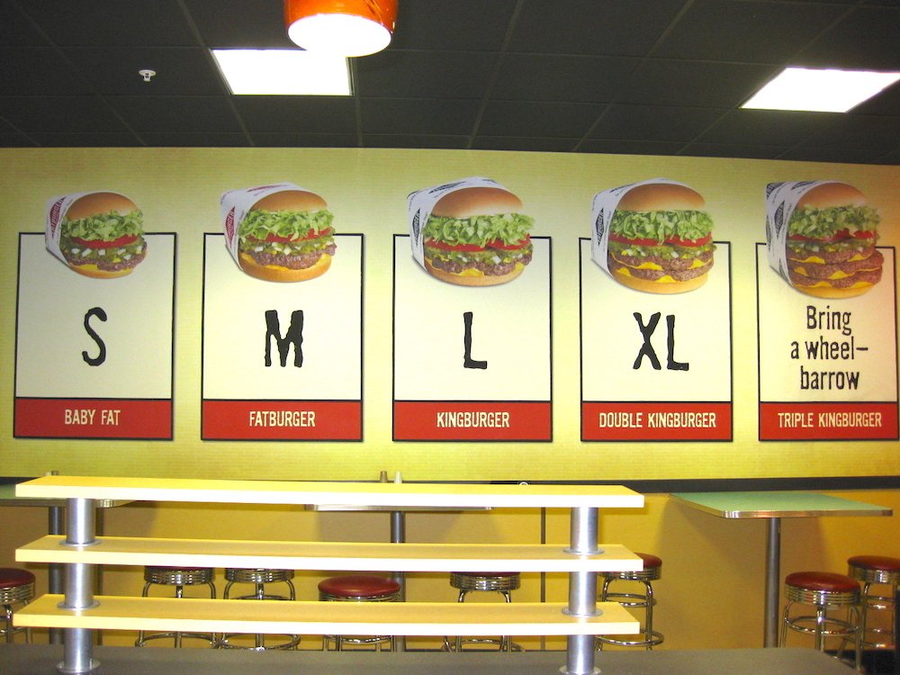 Fatburger S thru XL Burgers