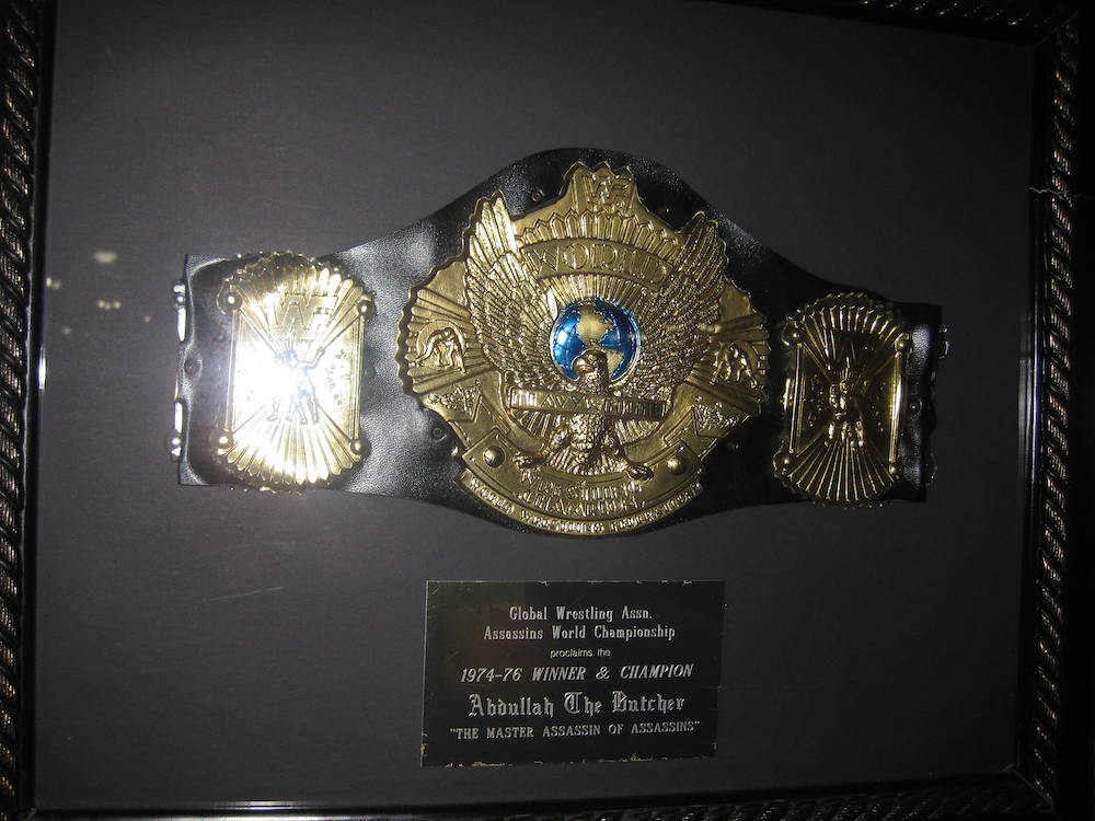 Abdullah the Butcher House of Ribs & Chinese Food Championship Belt