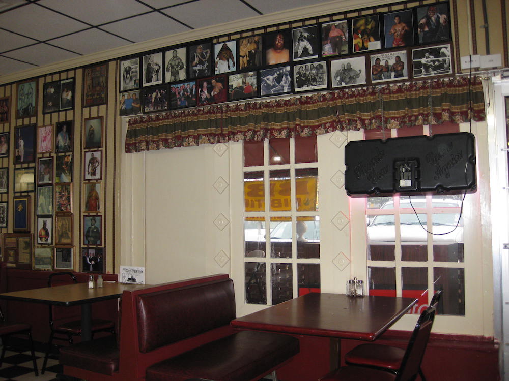 Wall 1 of Wrestling Autographs at Abdullah The Butcher House of Ribs & Chinese Food in Atlanta, Georgia