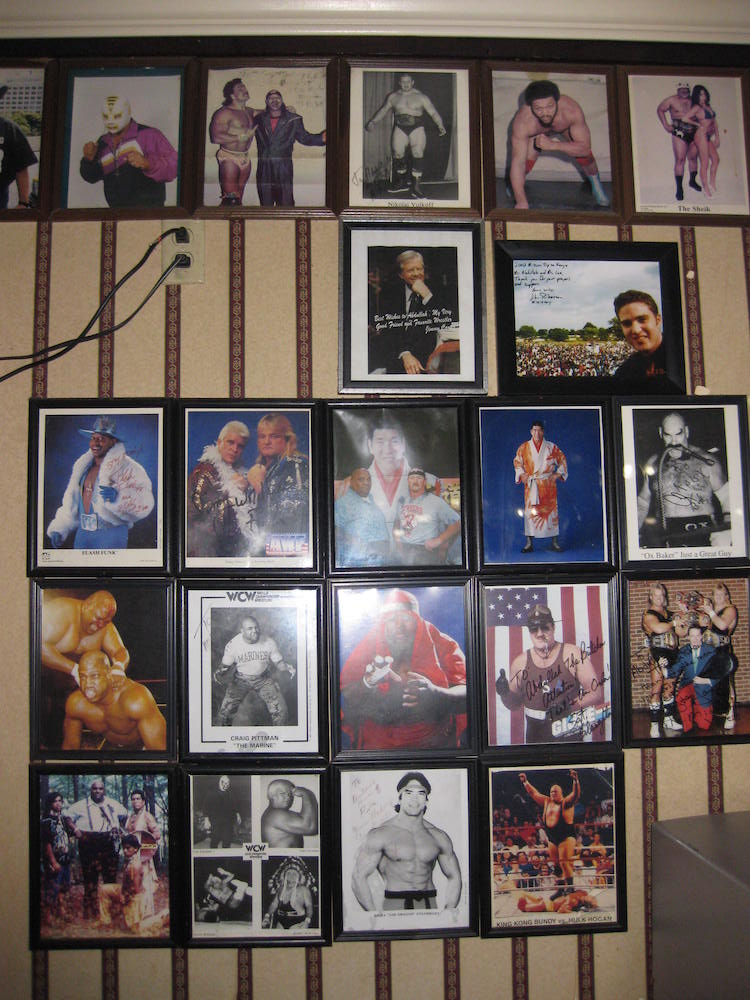 Wall 2 of Wrestling Autographs at Abdullah The Butcher House of Ribs & Chinese Food in Atlanta, Georgia