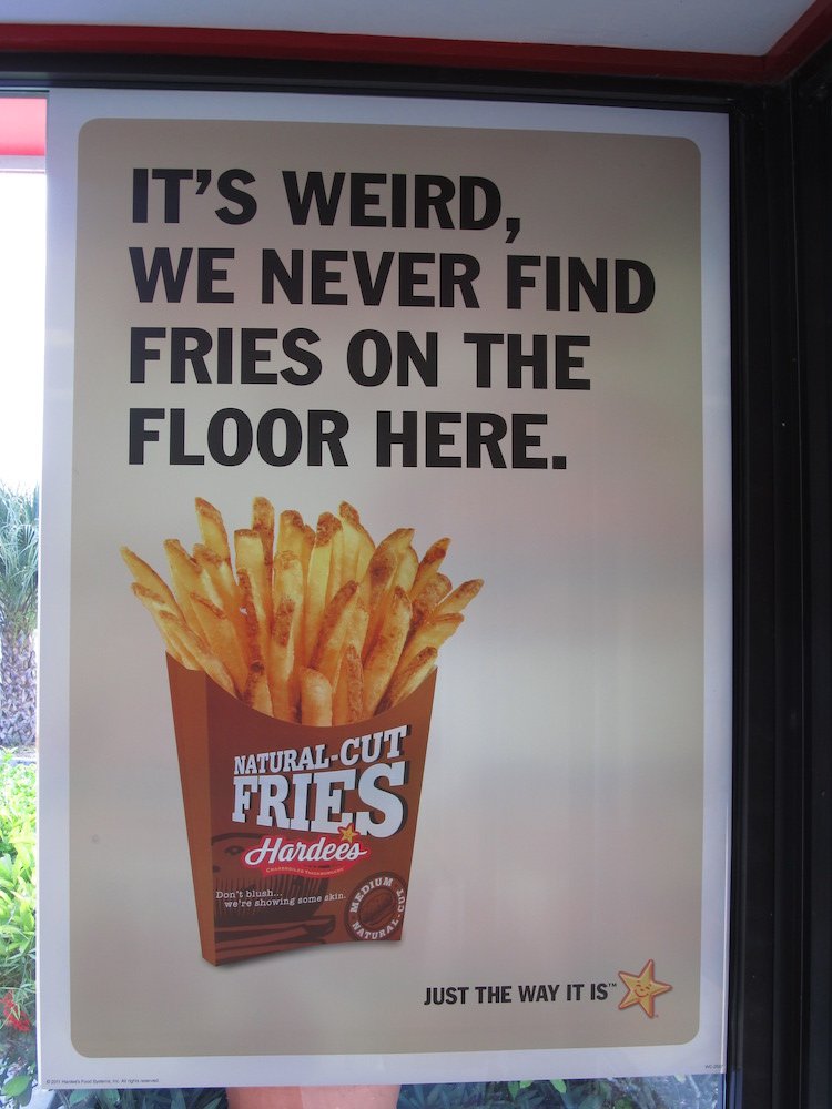 Hardee's Fries Sign