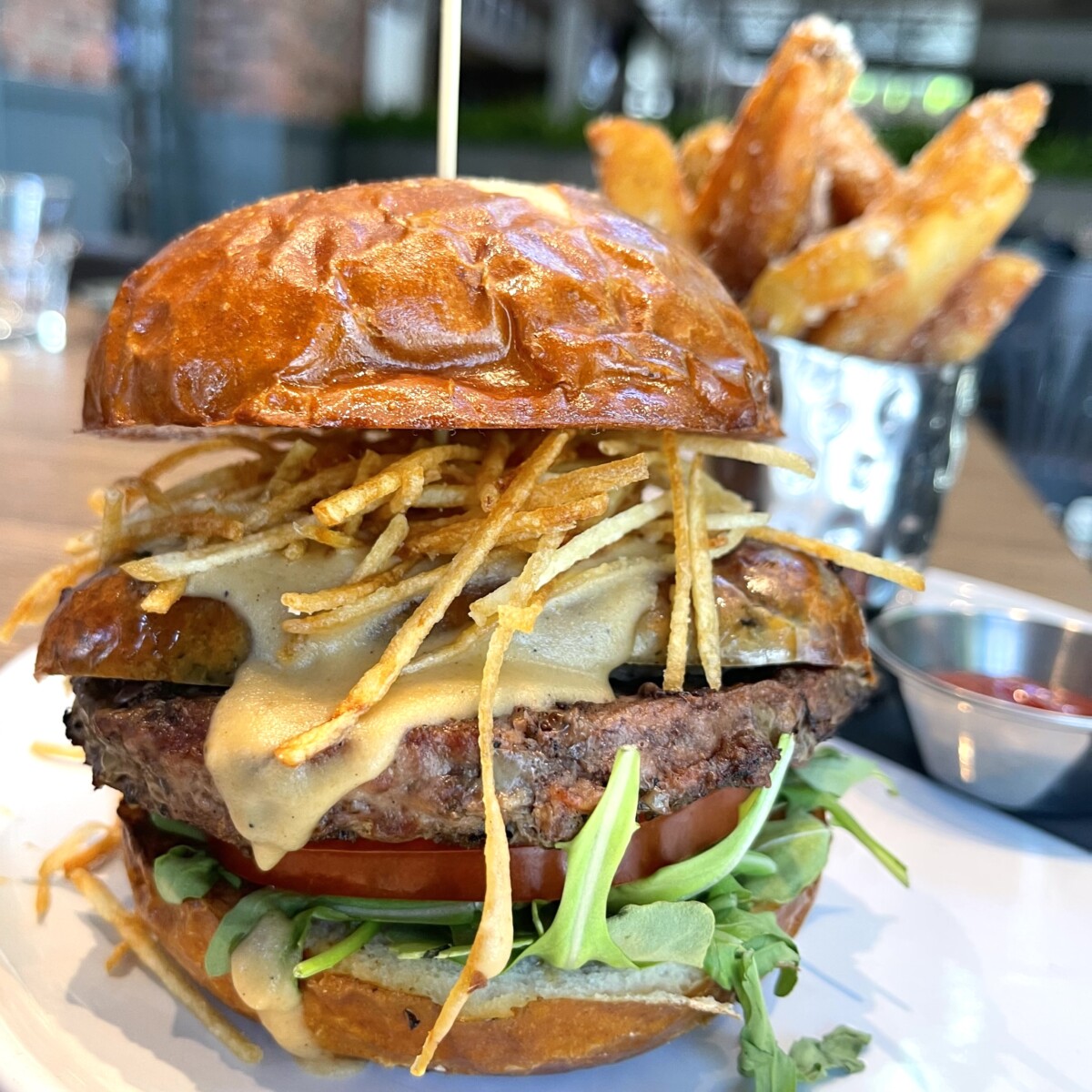 The Guinness Burger from John Martin's Irish Pub in Coral Gables, Florida