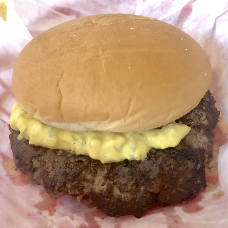 Cheeseburger with Mustard Relish from Jack's Old Fashion Hamburger House in Oakland Park, Florida