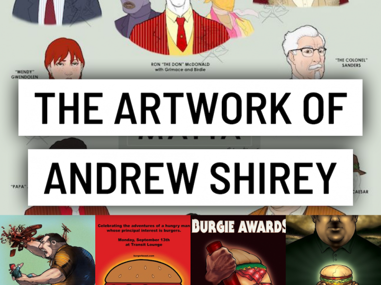 Andrew Shirey’s Fast Food Mafia & Burgie Awards Posters