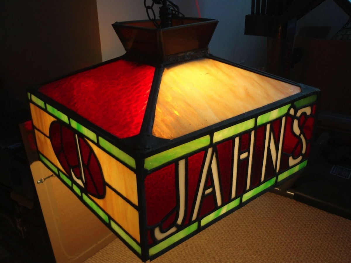 Jahn's Ice Cream Parlour Tiffany-style Lamp Cover, from my Burger Beast Museum collection