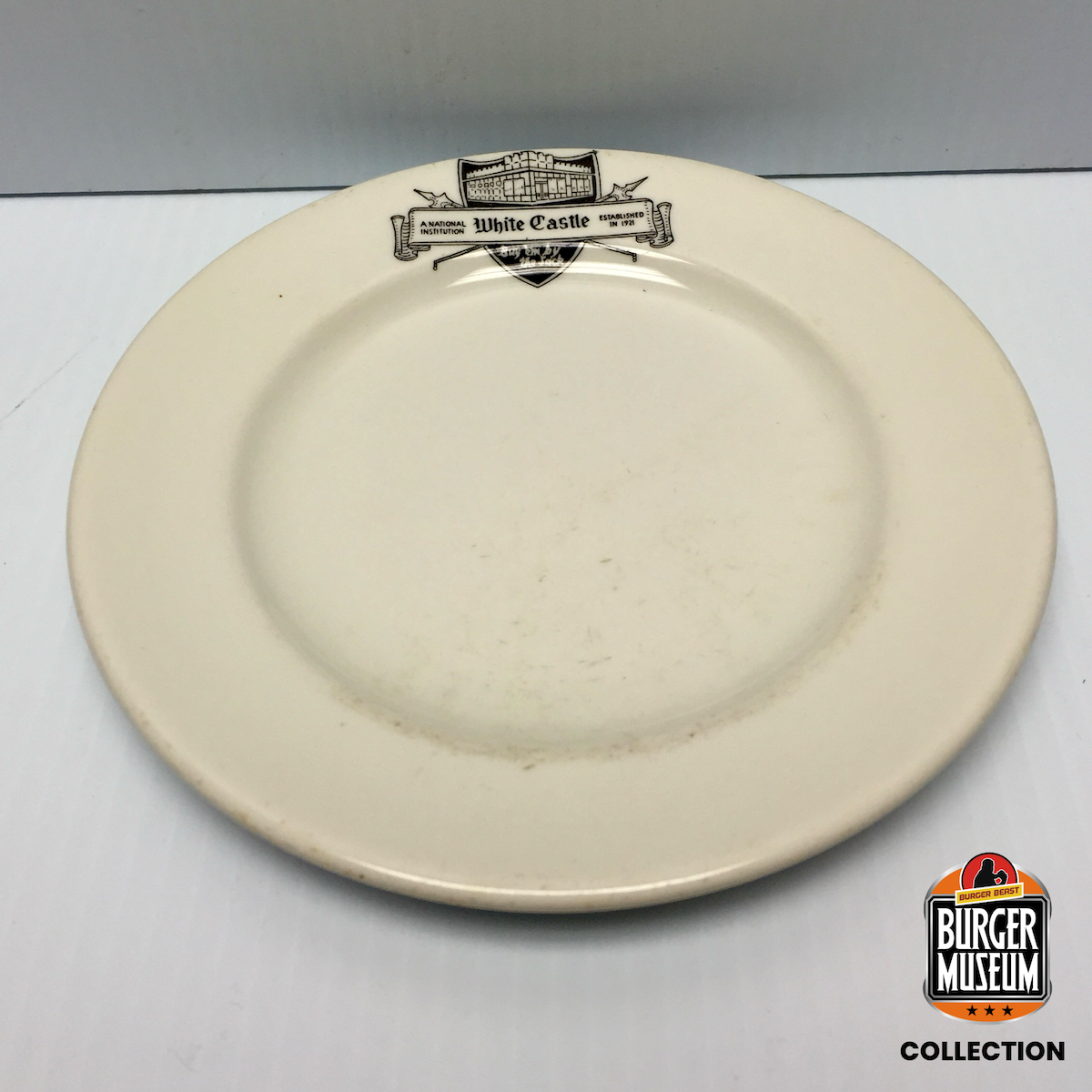 Vintage White Castle Plate from the Burger Museum Collection