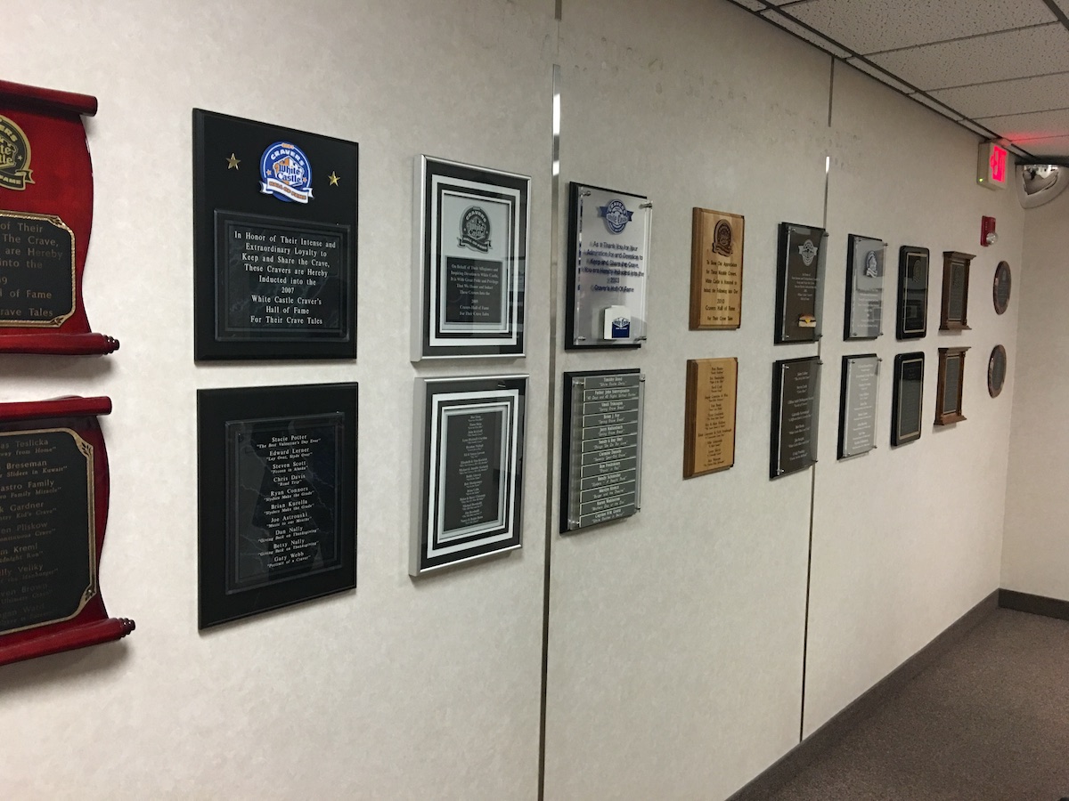 White Castle Cravers Hall of Fame Wall in Columbus, Ohio