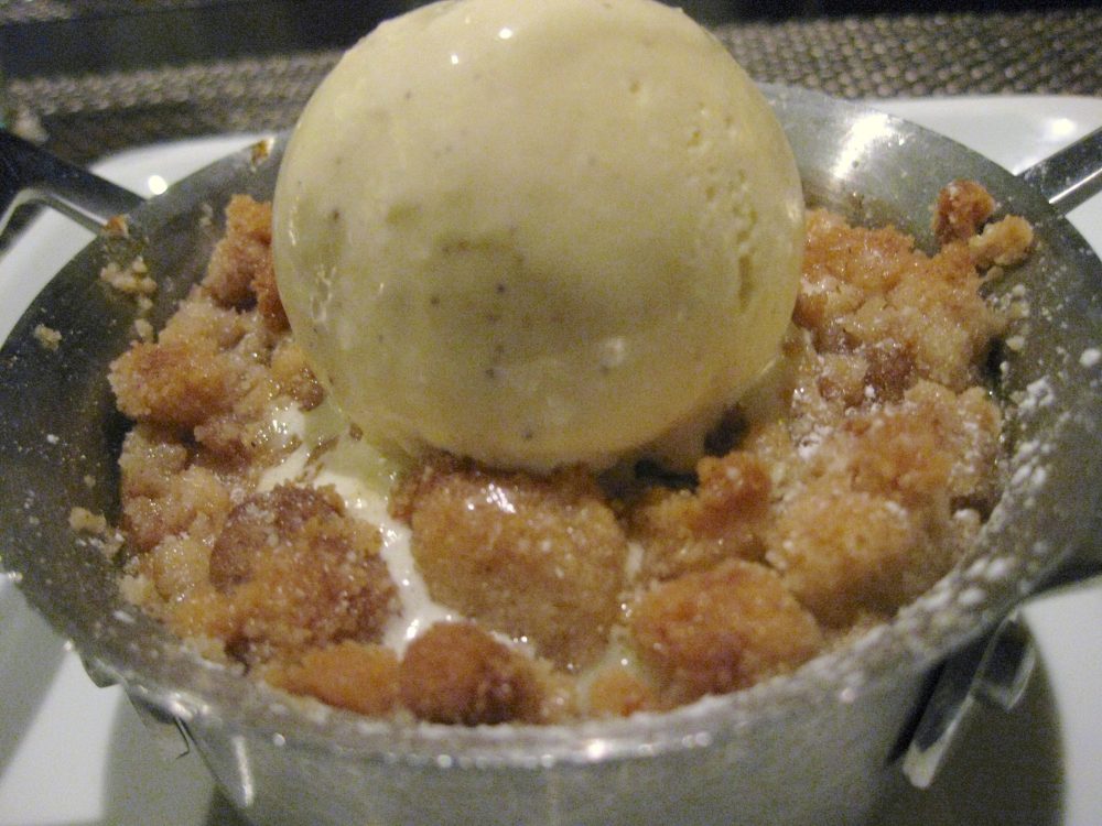 Apple Crumble from Cagney's on the Norwegian EPIC