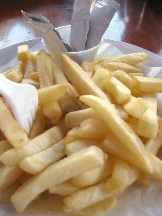 French Fries from Mamasitas Taqueria in Costa Maya, Mexico