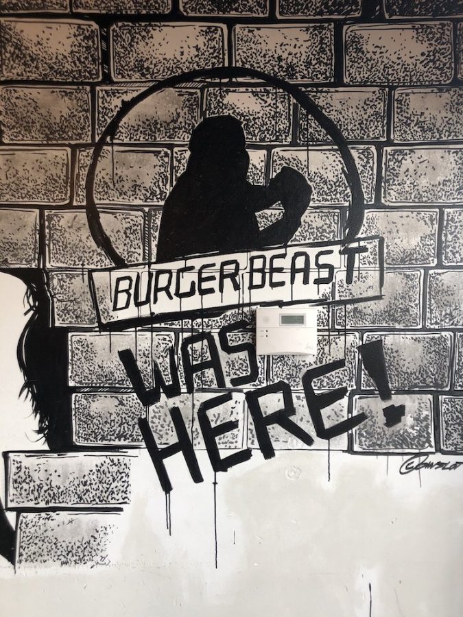 PINCHO Burger Beast Mural at Westchester location