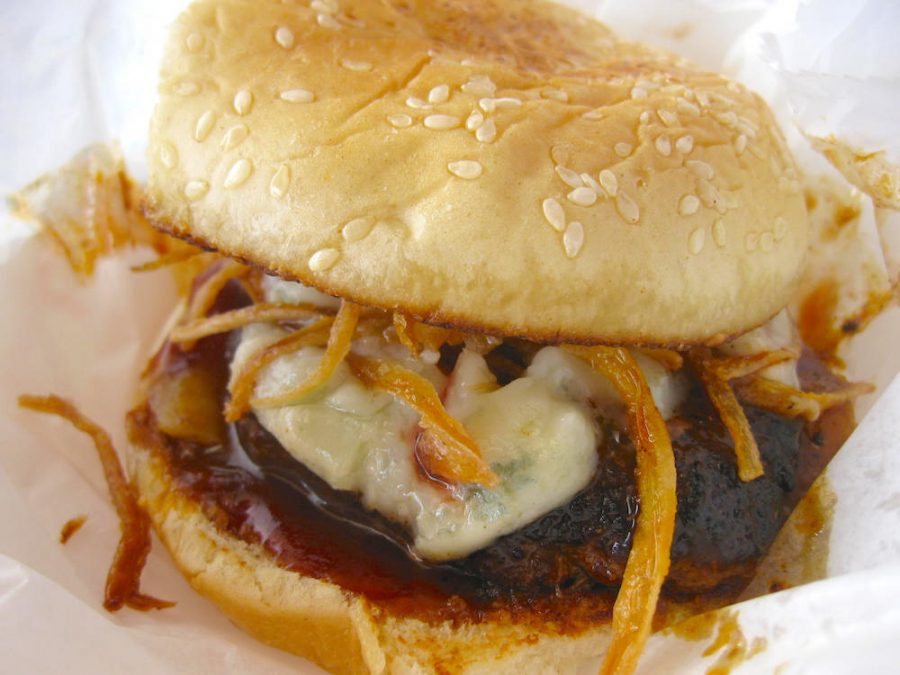 Black & Blues Burger from the Purple People Eatery Food Truck
