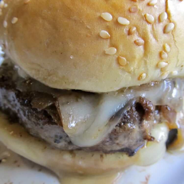 French Onion Burger from 347 Grille by Coach Shula