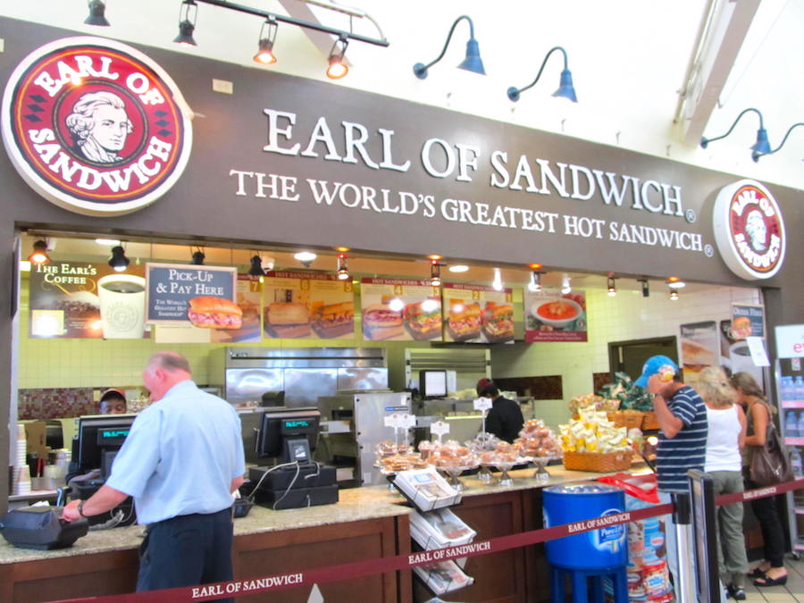 Earl of Sandwich at a Florida Turnpike Plaza