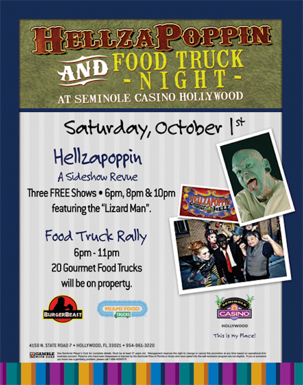 Hellzapoppin & Food Truck Night Poster