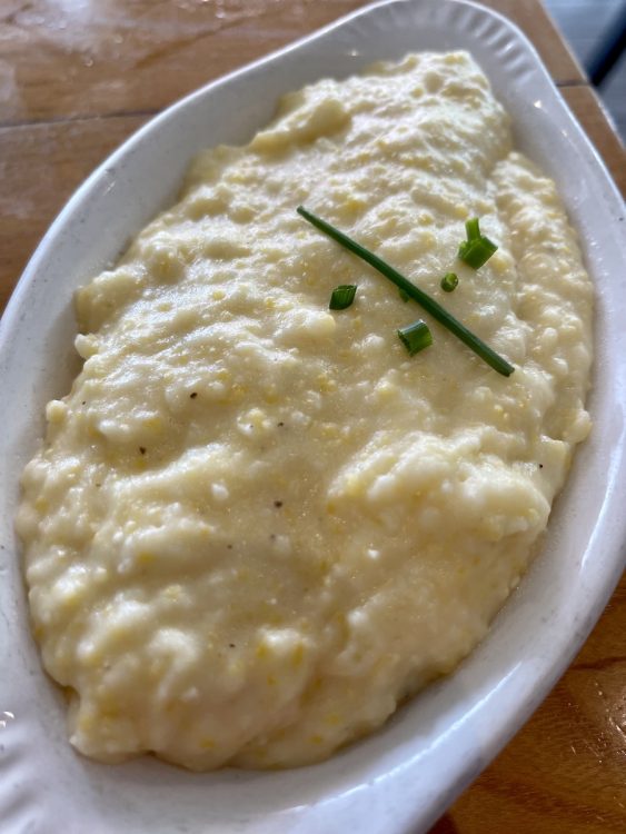 Anson Mills Cheese Grits from Blue Collar Restaurant in Miami, Florida