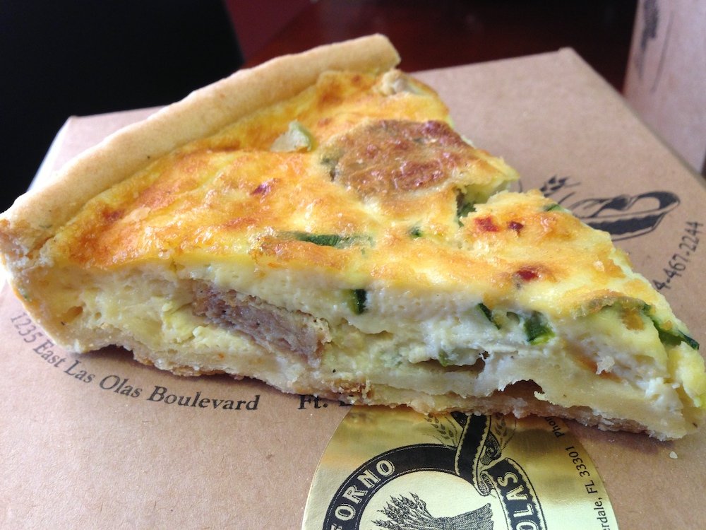Quiche from Gran Forno Bakery in Fort Lauderdale, Florida