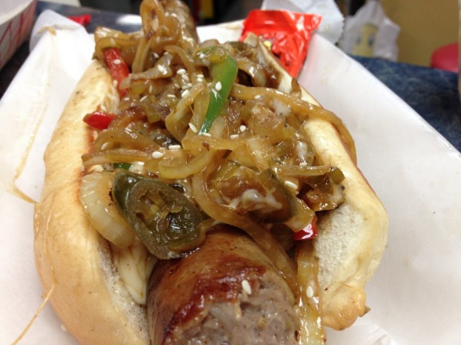 Italian Sausage & Peppers from Sweet Dogs in Miami, Florida