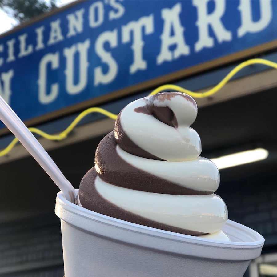 Vanilla & Chocolate Swirl Custard from Siciliano's Frozen Custard in Hollywood, Florida