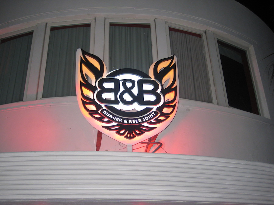 Burger & Beer Joint Sign  in Miami Beach, Florida