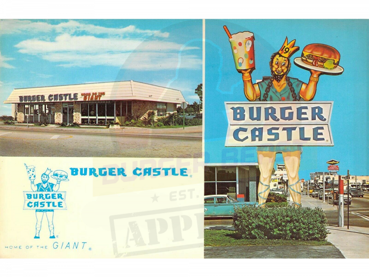 Burger Castle in Hialeah Postcard