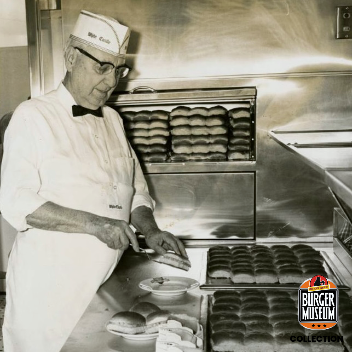 White Castle Co-founder Billy Ingram at work in the Miami location