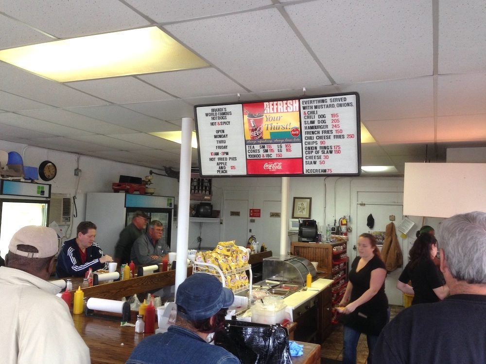 Inside Brandi's Hot Dogs in Marietta, Georgia