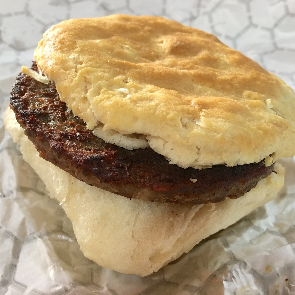 Sausage Biscuit from Carroll’s Sausage & Country Store in Ashburn, Georgia