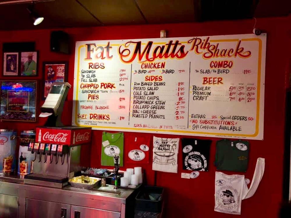 Fat Matt's Rib Shack Menu in Atlanta, Georgia