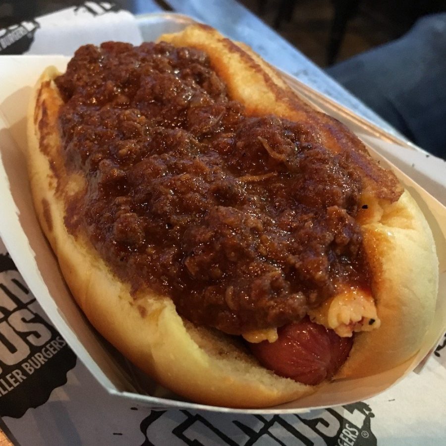 Grindhouse Killer Burgers Texas Style Chili & Pimento Cheese Dog in Atlanta, Georgia