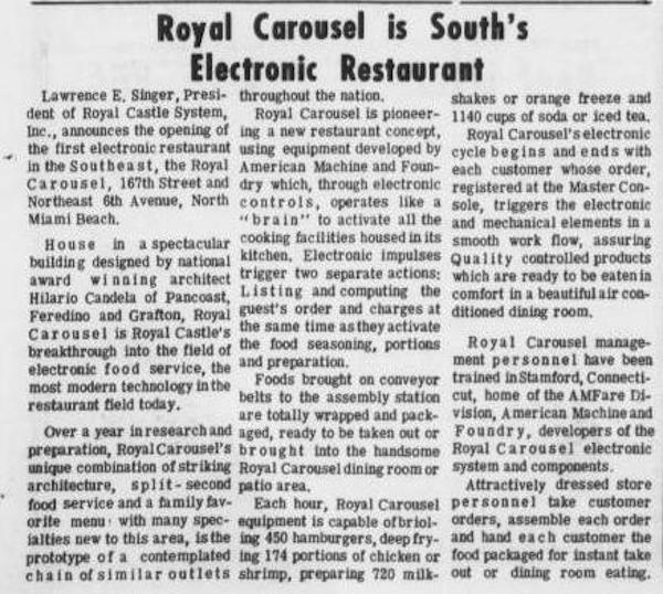 Royal Carousel - Miami Times August 18th, 1967