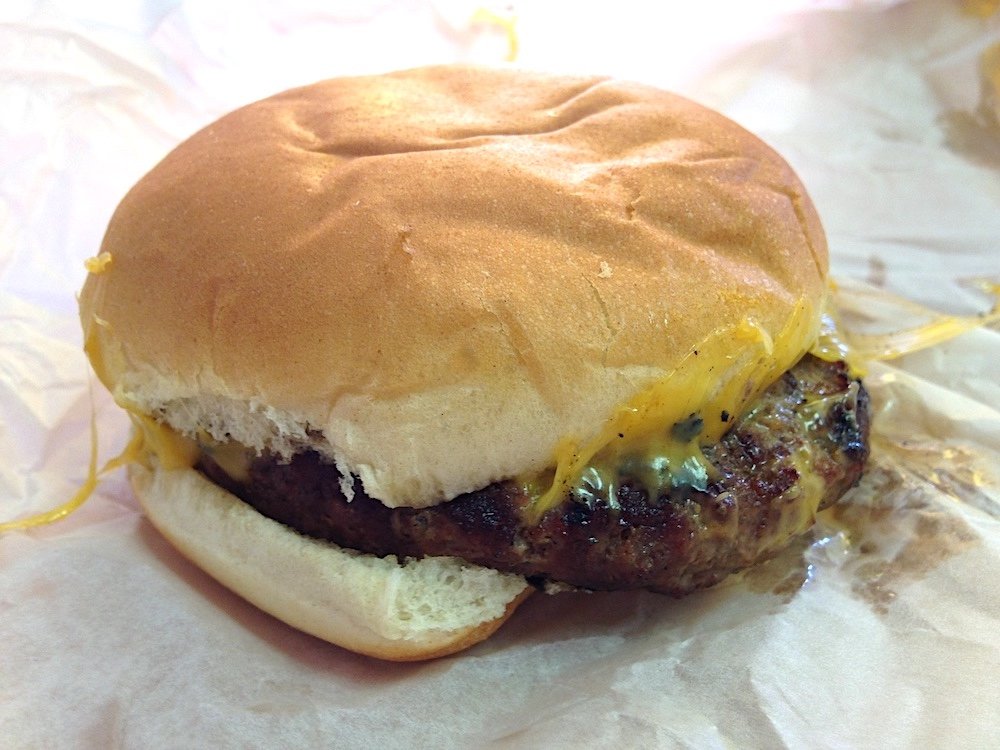 Chargrilled Cheeseburger from Schnapper's Hots in Sanibel, Florida