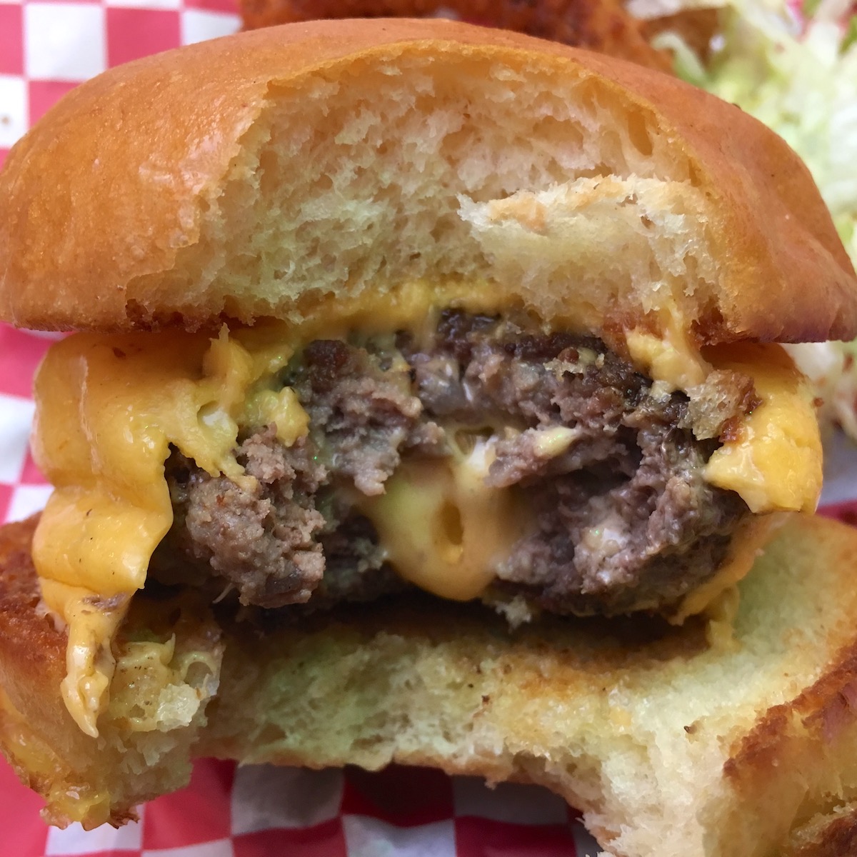 MEAT Eatery & Taproom Inside Out Juicy Lucy