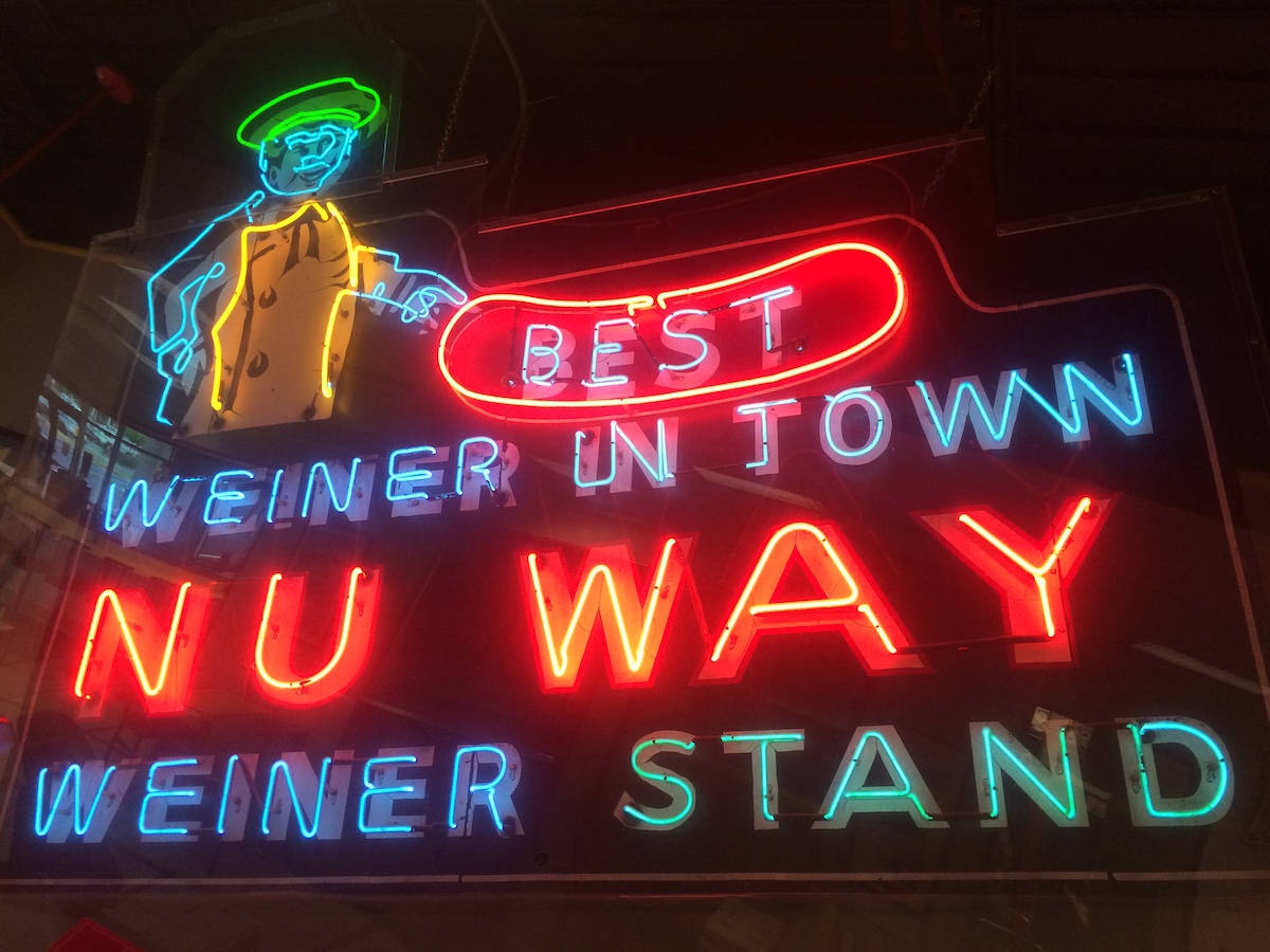 Nu-Way Weiners Neon Sign in Macon, Georgia
