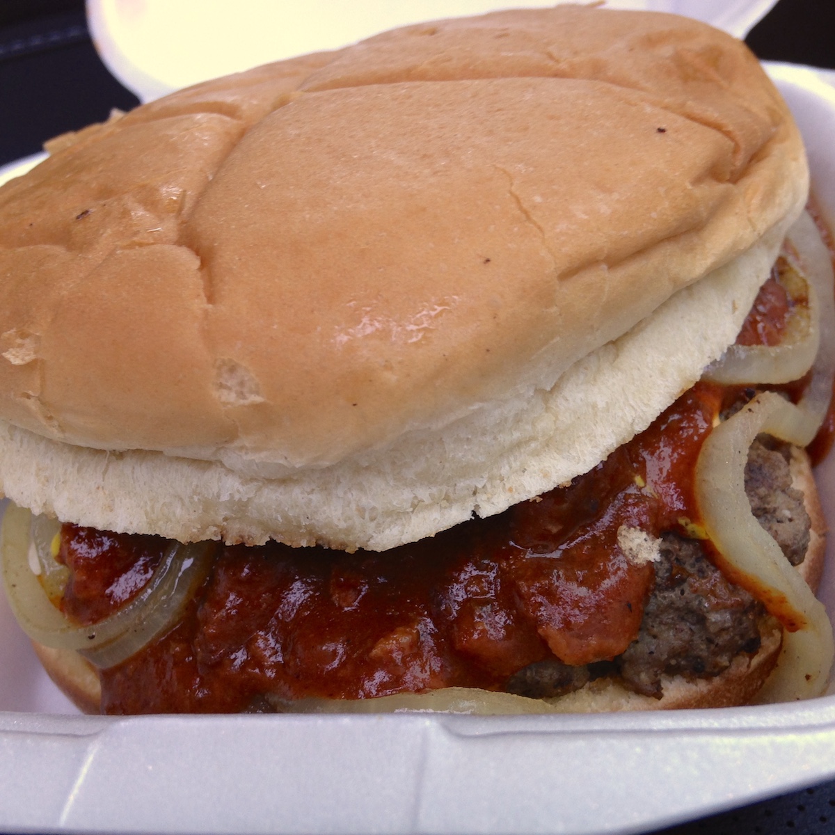 Chili Cheese Burger from Owens Burger Shack in Clarksdale, Mississippi
