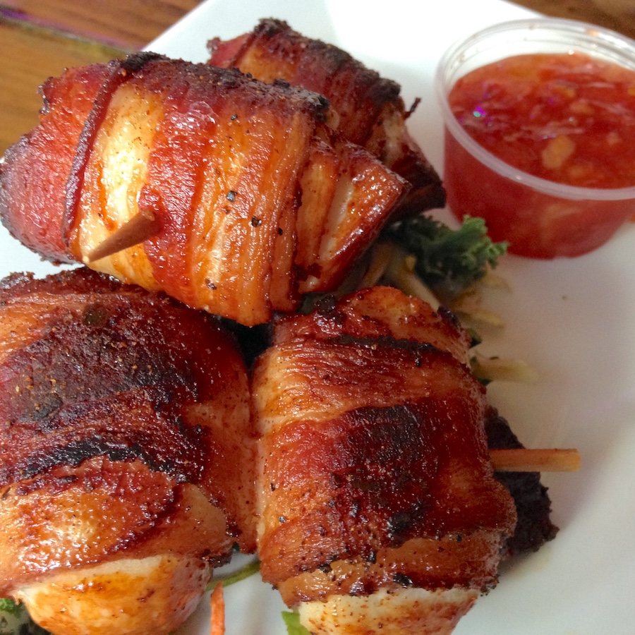 Bacon Wrapped Scallops from The Fish House in Miami, Florida