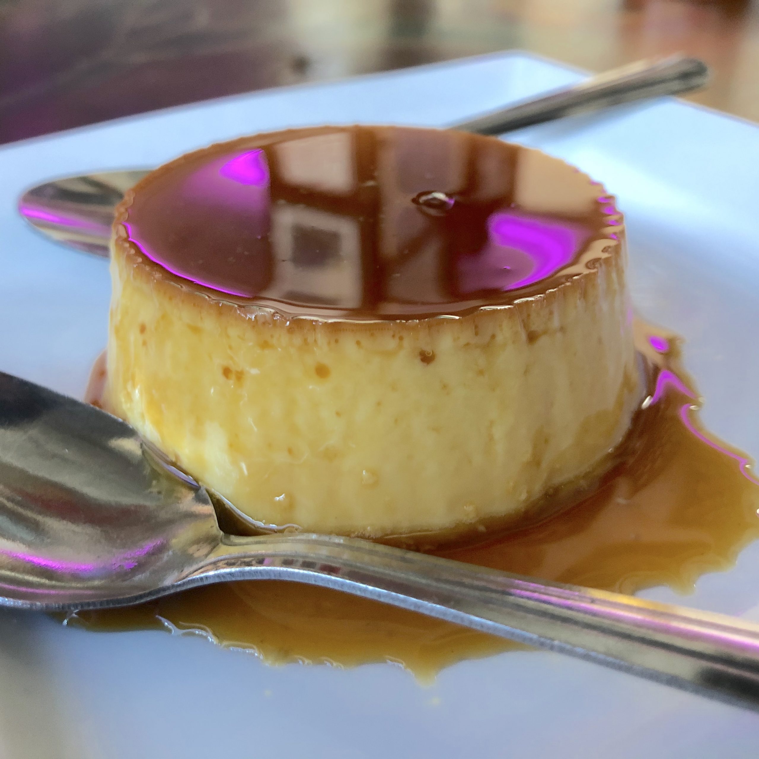 Housemade Flan from The Fish House in Miami, Florida