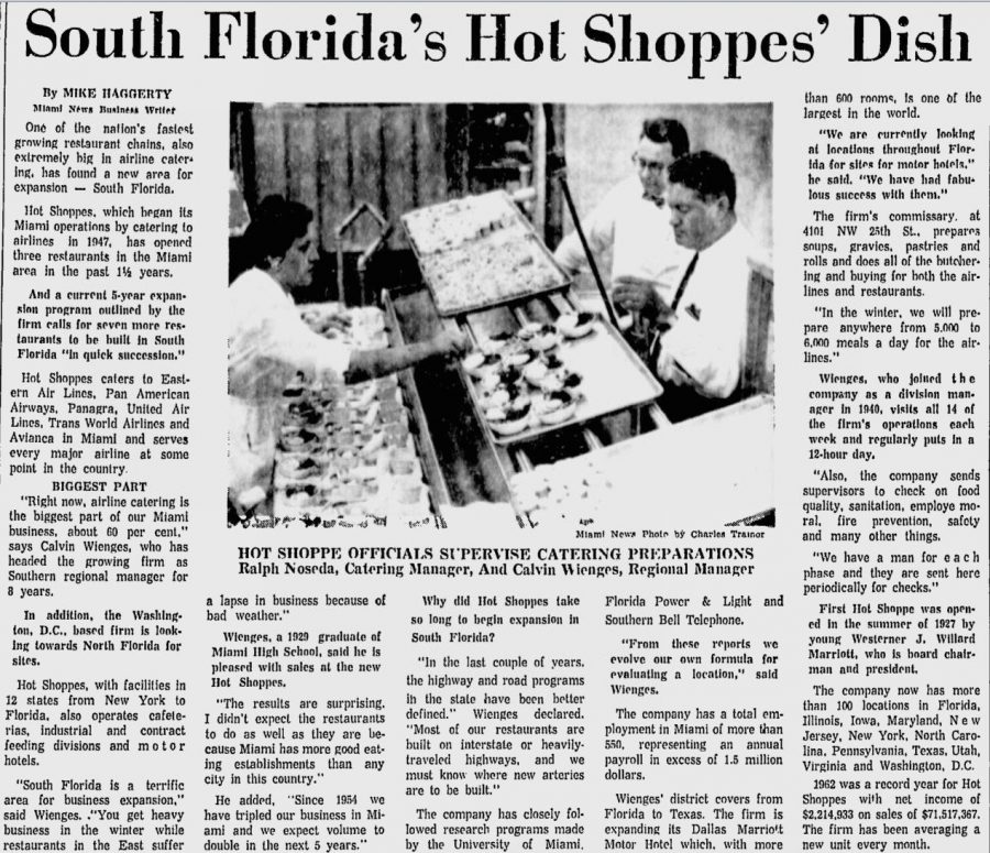Hot Shoppes from The Miami News - April 7th, 1963