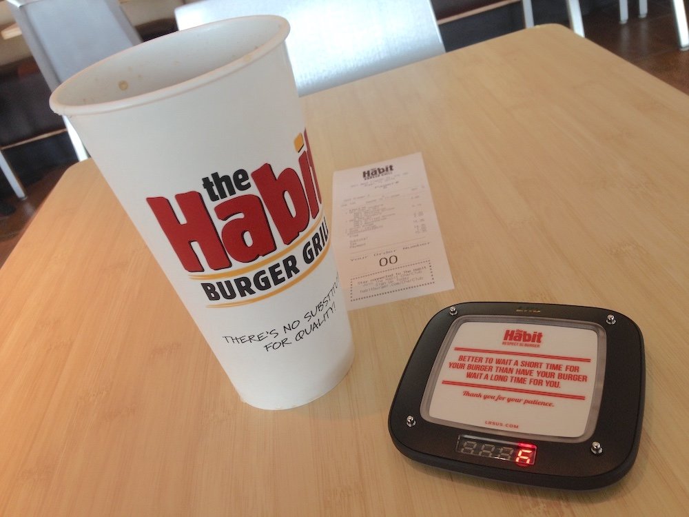 Habit Burger Grill Soda Cup & Buzzer
