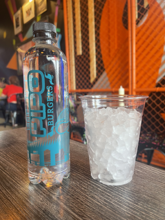 Pipo Water from Pipo Burgers in Doral, Florida