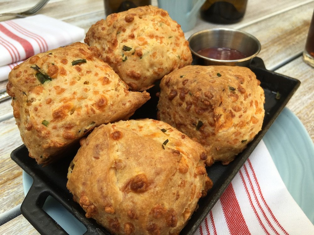 Florida Cheddar & Chive Biscuits w/Strawberry Preserves