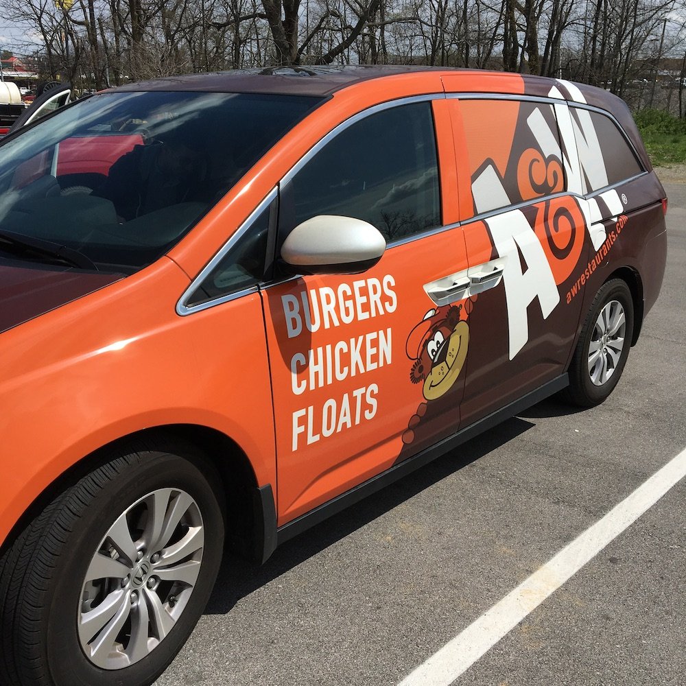 A&W Corporate Car Side View at the A&W Headquarters in Lexington, Kentucky