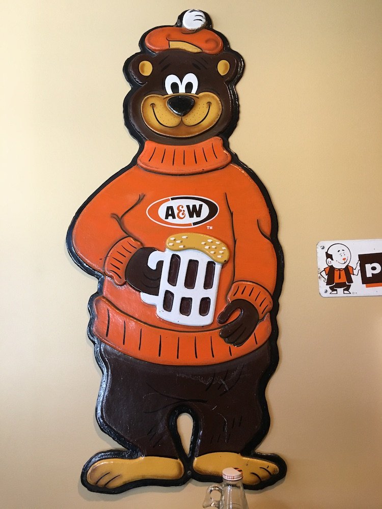 Root Bear Wall Sign at the A&W Headquarters in Lexington, Kentucky
