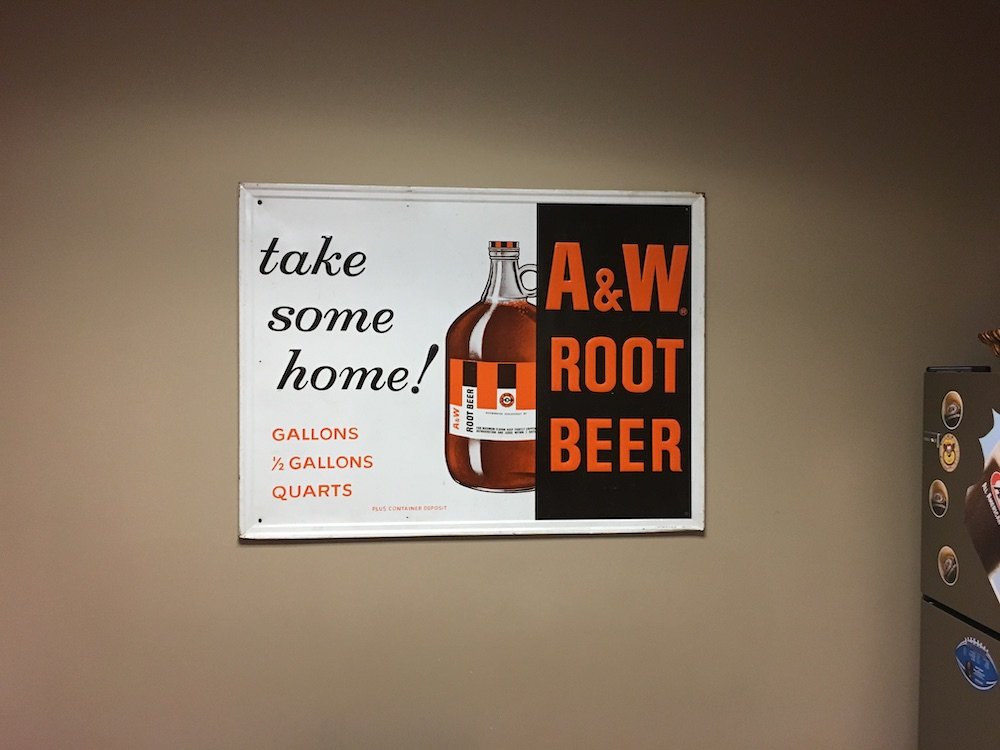 Take Some Home! A&W Sign at the A&W Headquarters in Lexington, Kentucky