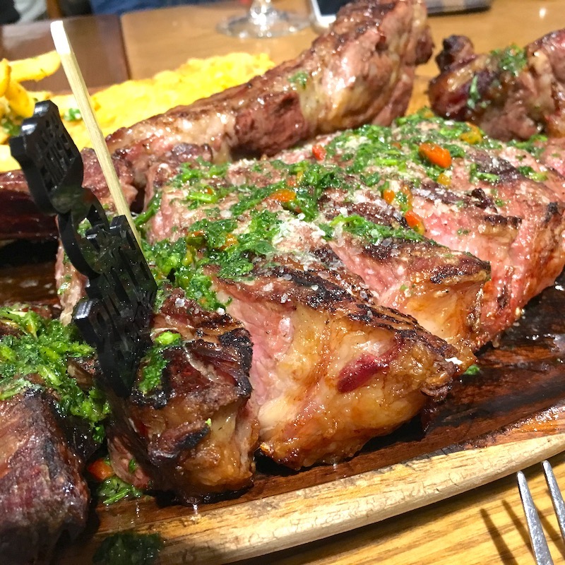 Tomahawk Steak cooked Medium Rare from Bocas House in Doral, Florida