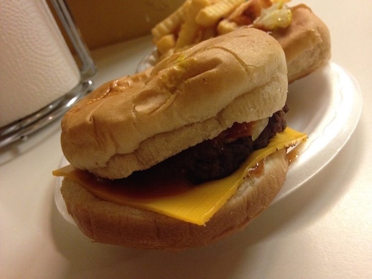 Cheeseburger from Chris' Famous Hot Dogs in Montgomery, Alabama
