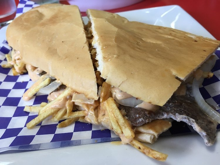 Pan con Bistec from Odaly's Delight Cafe in Westchester, Florida