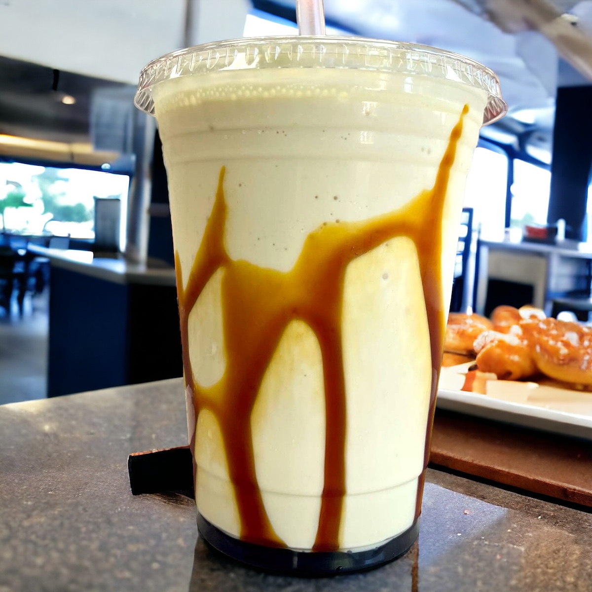 The Westchester Famous Flan Shake from the Burger Beast Burger Joint