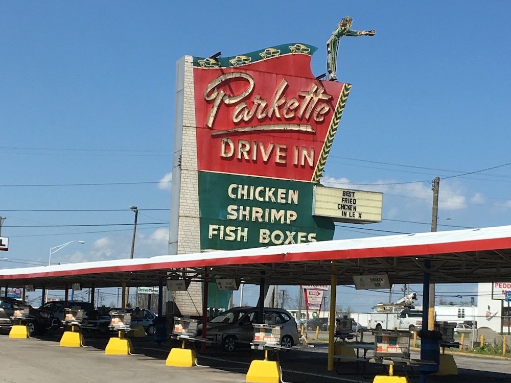 Parkette Drive-In Sign in Lexington, Kentucky