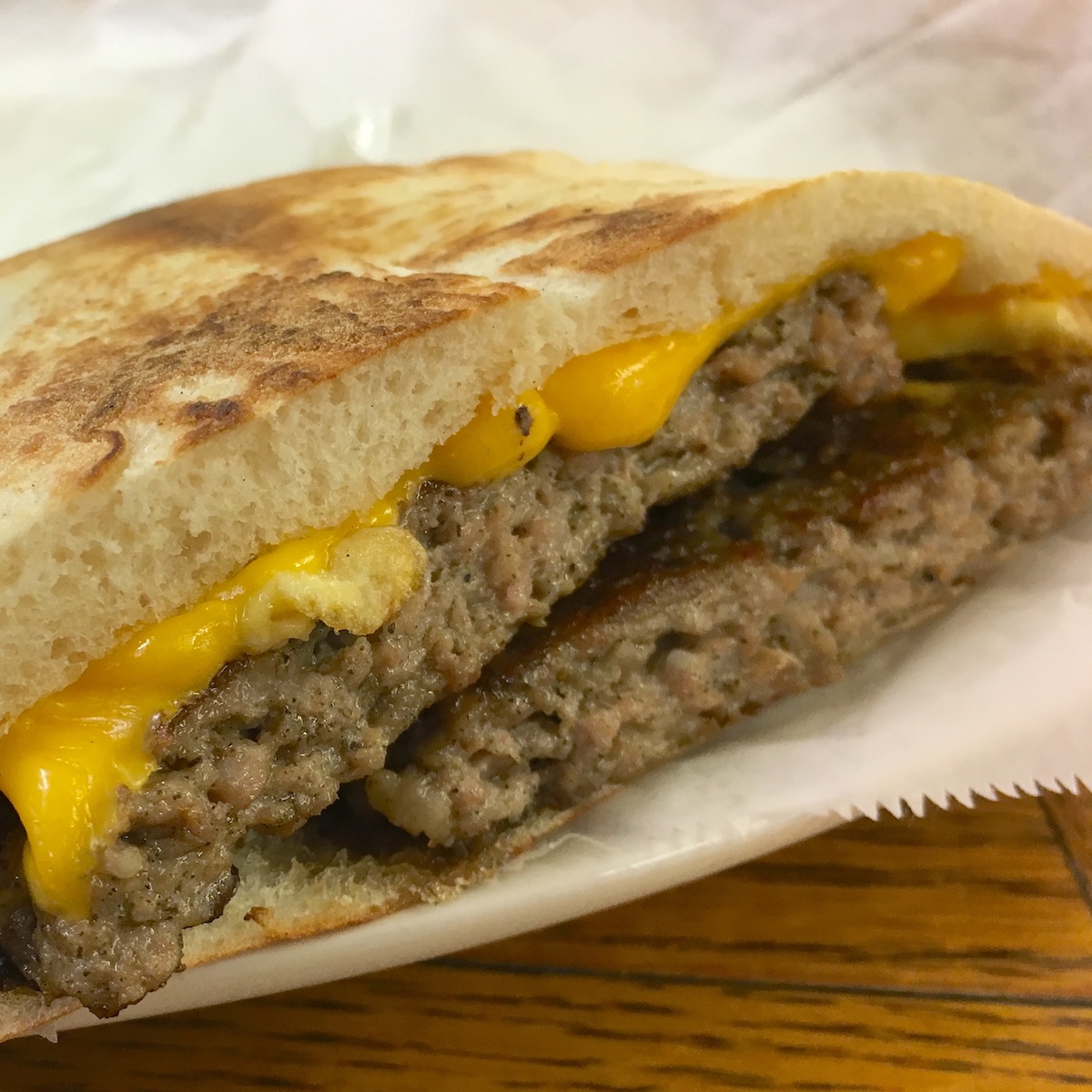 Egg, Cheese and Sausage on Pita from Pinegrove Market and Deli in Jacksonville, Florida